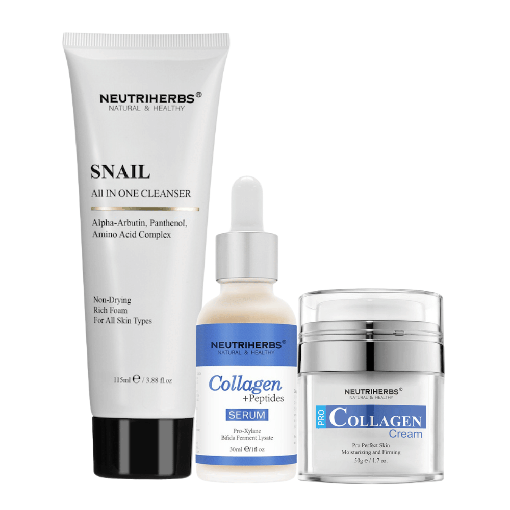 Firming Routine Kit med Collagen Peptide Serum, Pro Collagen Cream og Snail Cleanser